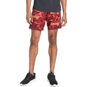 Youth Men's Athletic Shorts in Red and Black